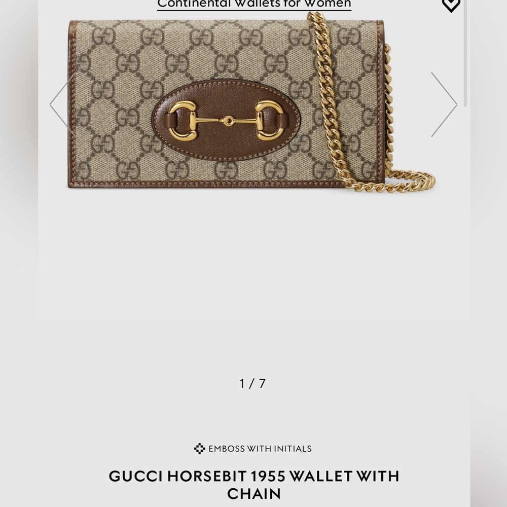 *** Sold***Gucci Horsebit Wallet with Chain